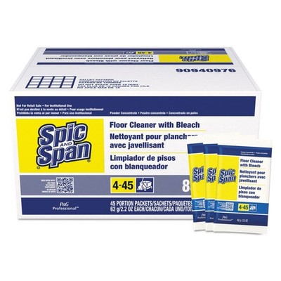 Spic and Span 02010 45-Pc/CT 2.2 oz. Packet Bleach Floor Cleaner New