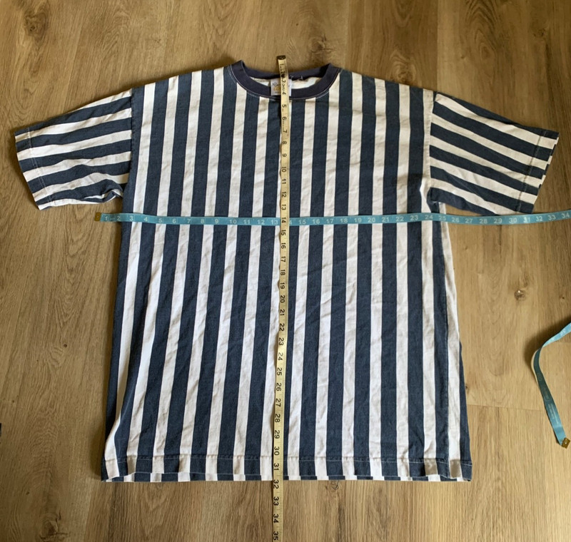 Mens T Shirt Striped Print CC& Co Brand Size XL Cotton 100% 