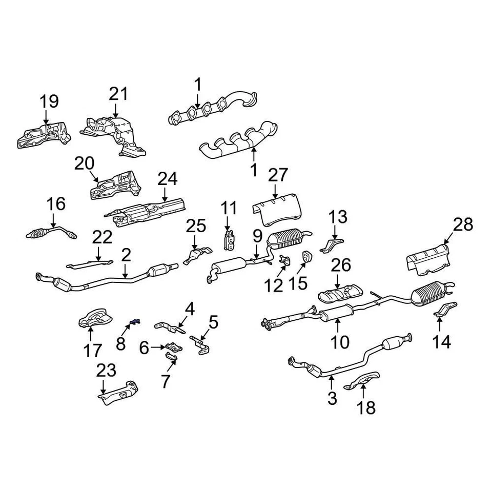 For Mercedes-Benz C63 AMG 2016-2018 Mercedes-Benz Catalytic Converter Bracket Foto 3 de 4