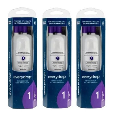 #ad 3 PACK ΕVΕRYDROP ΕDR1RXD1 Refrigerator ICE Water Filter 1 Replacement White New $36.55