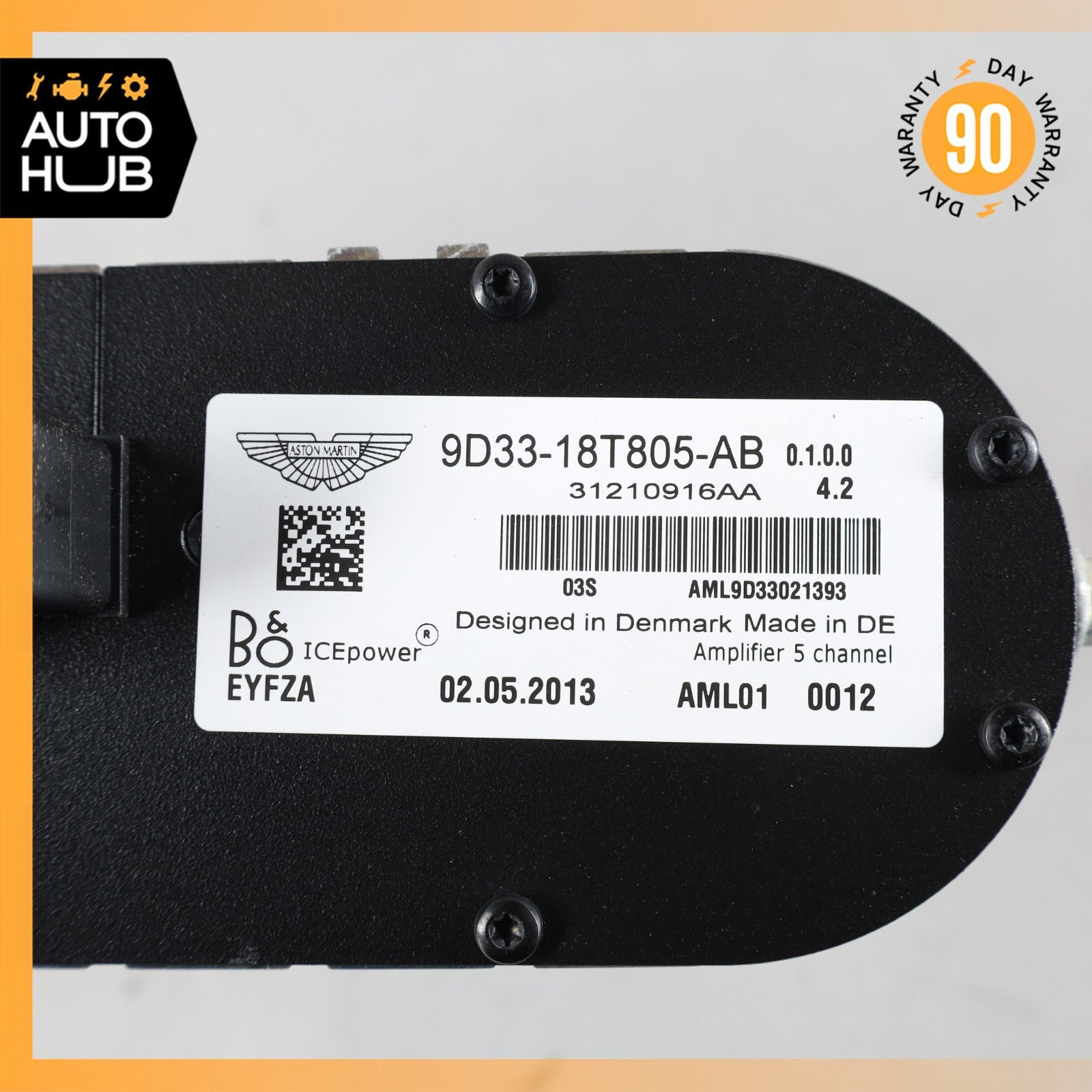05-16 Aston Martin DB9 Rapide Vantage Bang & Olufsen ICE Amplifier Audio Amp OEM