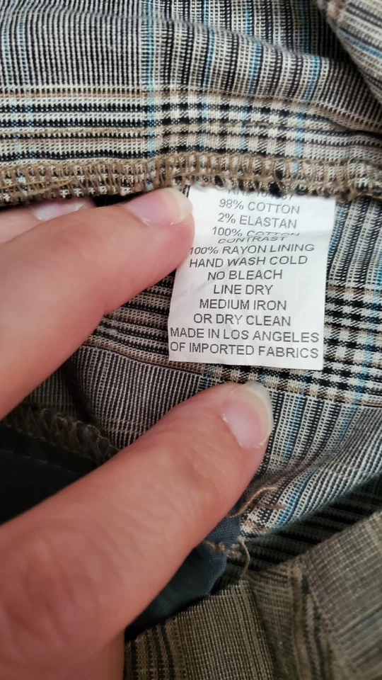 Bermudas Y2K Burning Torch Marrón Verde Negro Pata de Gallo Para Mujer Talla 2/4 Foto 4 de 4