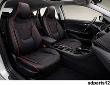 Hyundai i20 i30 Kona Sitzbezüge Komplettset PU-Leder Schwarz Rotnaht