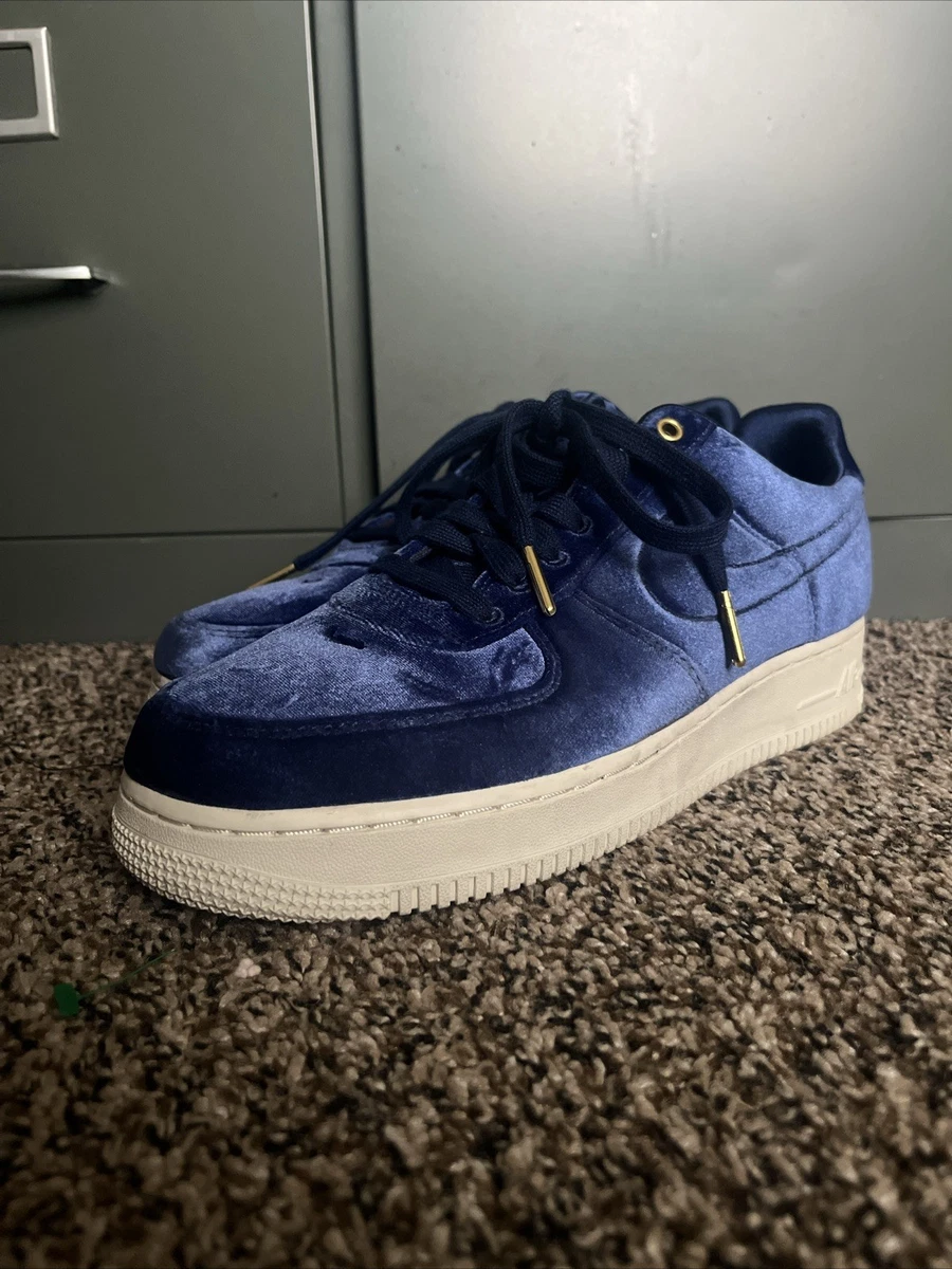 Nike Air Force 1 '07 Premium Low Blue Velour for Sale