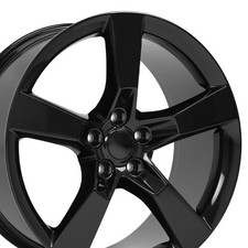 20 Inch Black 5443 Wheels Set Fits Camaro - Ss Style Rims 20x9 Non-staggered