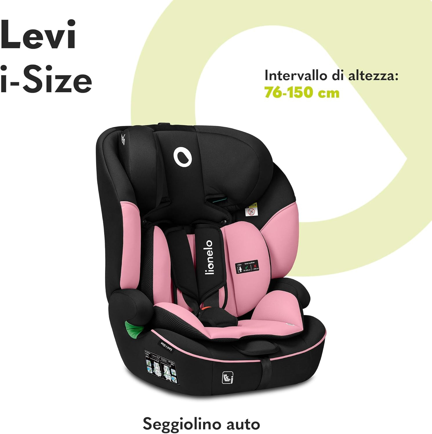 Seggiolino Auto LEVI I-SIZE per Bambini 76-150 cm foto 2