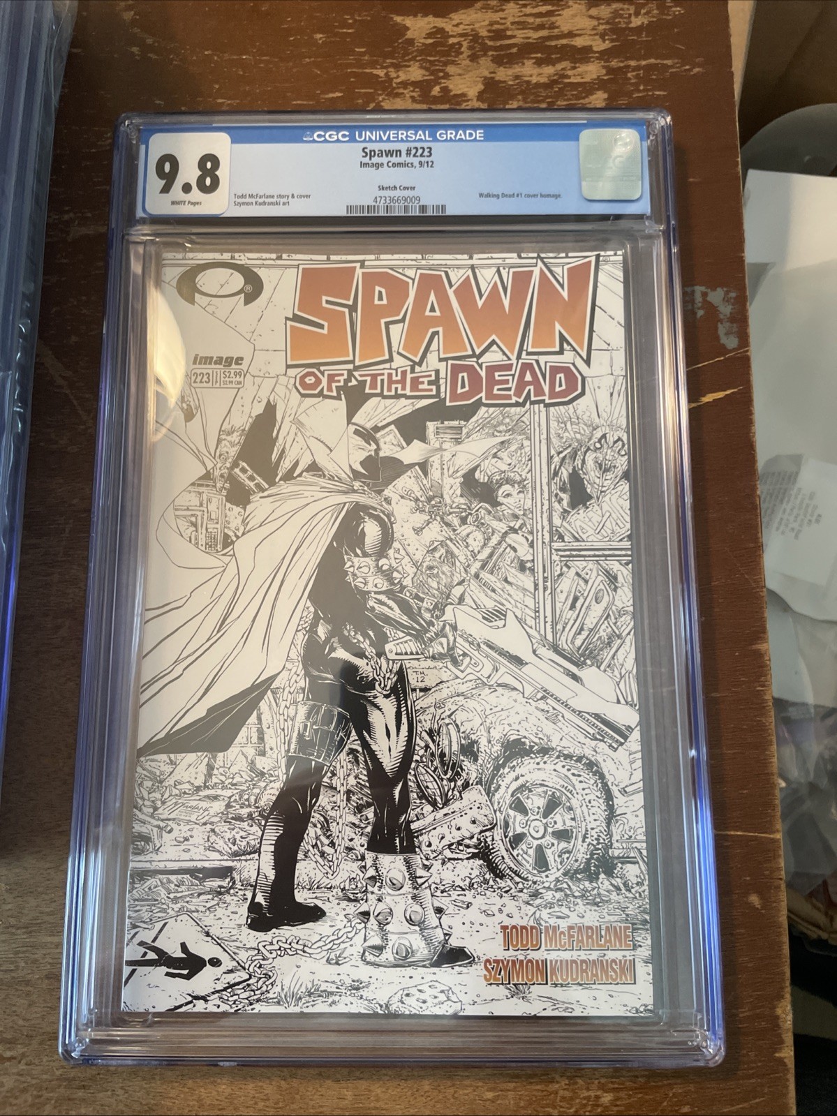 Spawn 223 Sketch/ CGC 9.8/ White Pages