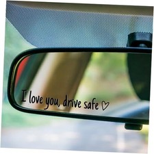 UpgradeI Love You Drive Safe Mirror Stickers, 3 Pcs Cute Car Stickers for Black