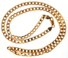 9ct gold curb link necklace chain not scrap 14.9g Approx 20.9 Inch