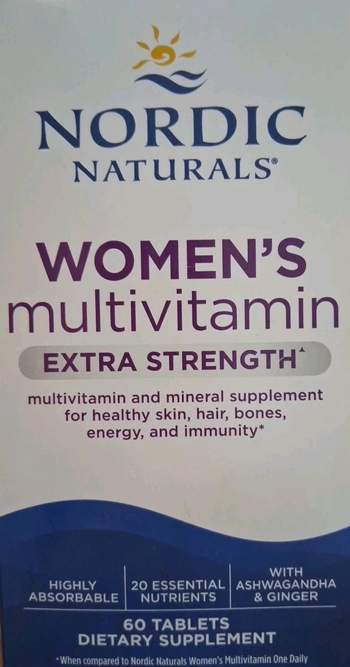 Multivitamínico para mujer Nordic Naturals fuerza extra sin sabor 60 quilates caducidad 1/2027 Foto 3 de 4