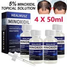4 Pack  Minoxidil 5% Hair Regrowth Solution Extra Strength Men 4 Month Supply