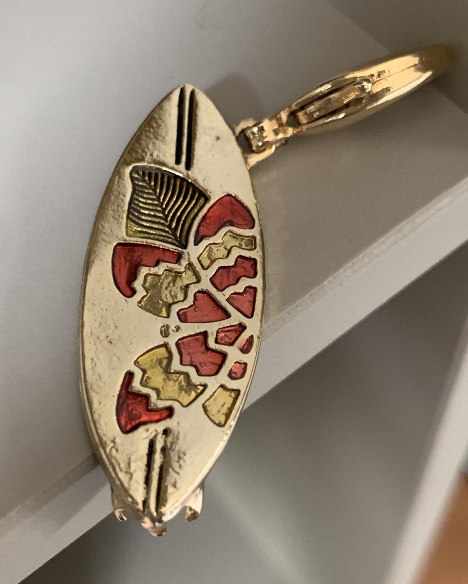 Juicy Couture Hawaiian Floral Beach Surfboard Charm Red