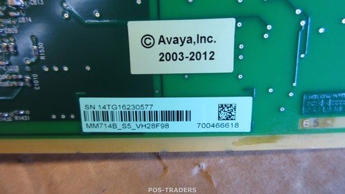 AVAYA MM714B ANALOG Media Module Board HV28 PULLED FROM AVAYA G430 Media Gateway - Afbeelding 5 van 5