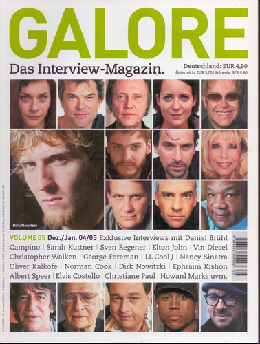 GALORE Daniel Brühl Christiane Paul Campino Nowitzki LL Cool J Vin Diesel E John