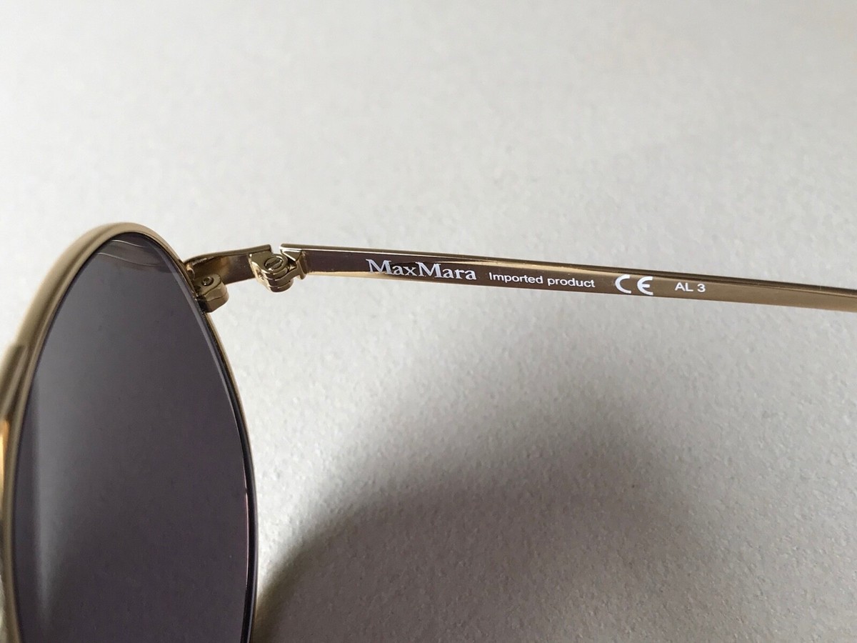 Lunettes De Soleil Max Mara – édition Limitée Or – Modèle Jane J5GY1 – Occasion