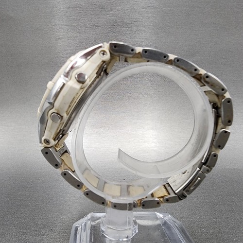 Casio Baby-G Watch Women 38mm White Dial Silver Tone Analog Digital Solar - Picture 7 of 11