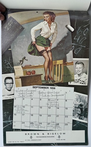 The Fabulous 50s, 1984, 1956 Vintage Twin Year Calendar, Gil Elvgren Pin Up Art - Picture 11 of 15