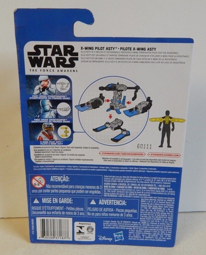 Star Wars El Despertar de la Fuerza X-Wing Pilot Asty 3 3/4" ¡Sin usar, en caja! - Imagen 4 de 4