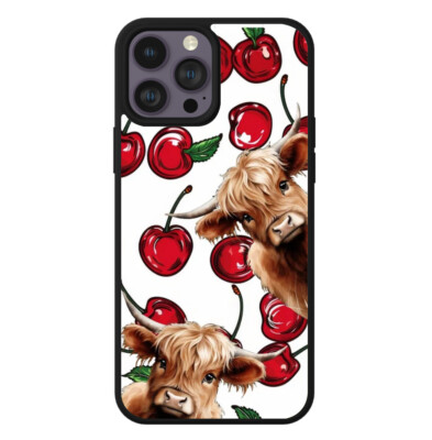 Highland Cow Cherry Phone Case Durable shockproof protective | eBay Highland Cow Cherry Phone Case Durable shockproof protective | eBay