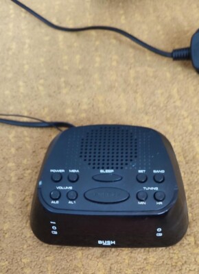 Retro Schwarz Digital Reise Radio Wecker LED Display Licht