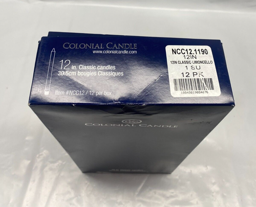 Colonial Candle 12" Classic Taper Candle - Limoncello - Picture 3 of 4
