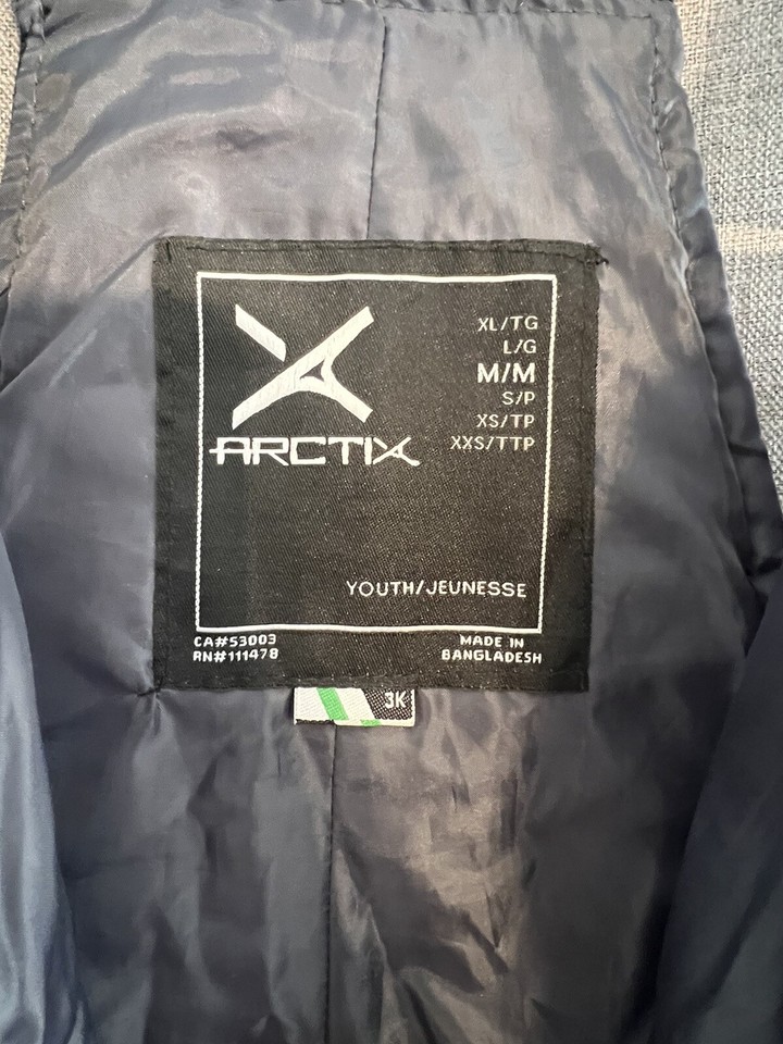 Arctix Snow Bibs Youth Medium Black Skiing Snowboarding Warm Insulated