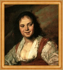 Die Zigeunerin Frans Hals Porträt Freude Frau Lebendigkeit H A3 0250 Gerahmt