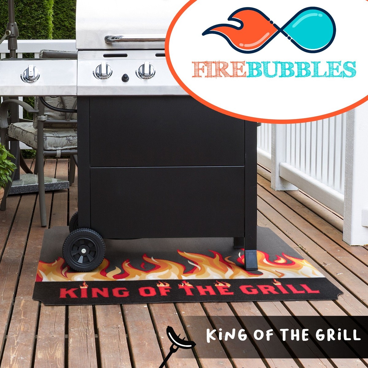 Firebubbles Outdoor Heavy Duty Under Grill Mat (50 x 36) Deck