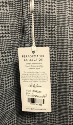 Bobby Jones Performance Collection Walker Glen Quarter-Zip Top Long Sleeve Large - Picture 4 of 6