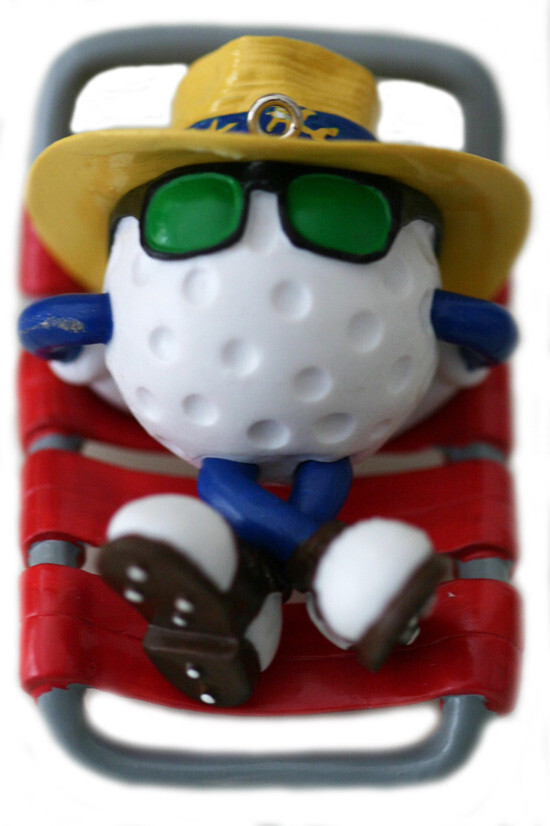 Be The Ball Character Beach Golf Ball Christmas Tree Orament