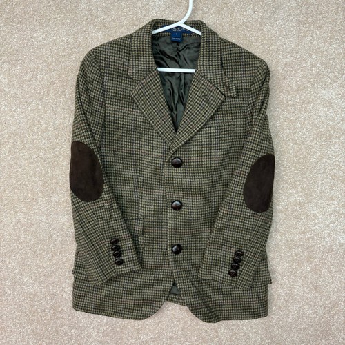 Polo Ralph Lauren Blazer Jacket Boys Size 7 Brown Tweed Wool Cashmere Formal - Picture 2 of 8