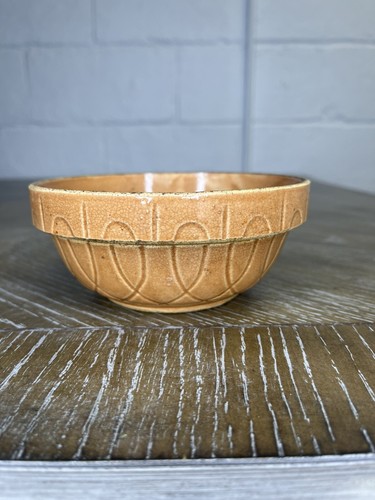 Vintage WATT POTTERY Oven Ware #5 Mixing Bowl SPIRAL LOOP PATTERN Pumpkin Orange - Picture 6 of 13