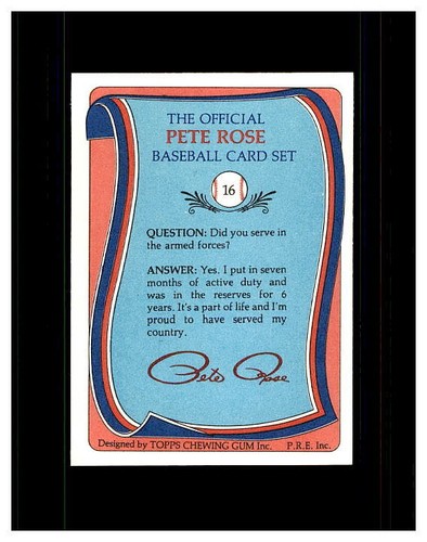 PETE ROSE REDS 1985 TOPPS RENATA GALASSO OFFICIAL CARD #16 MINT - Picture 2 of 2
