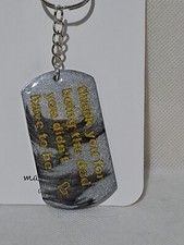 Handmade Resin Keyring, Father's Day, Rectangle, Split Ring