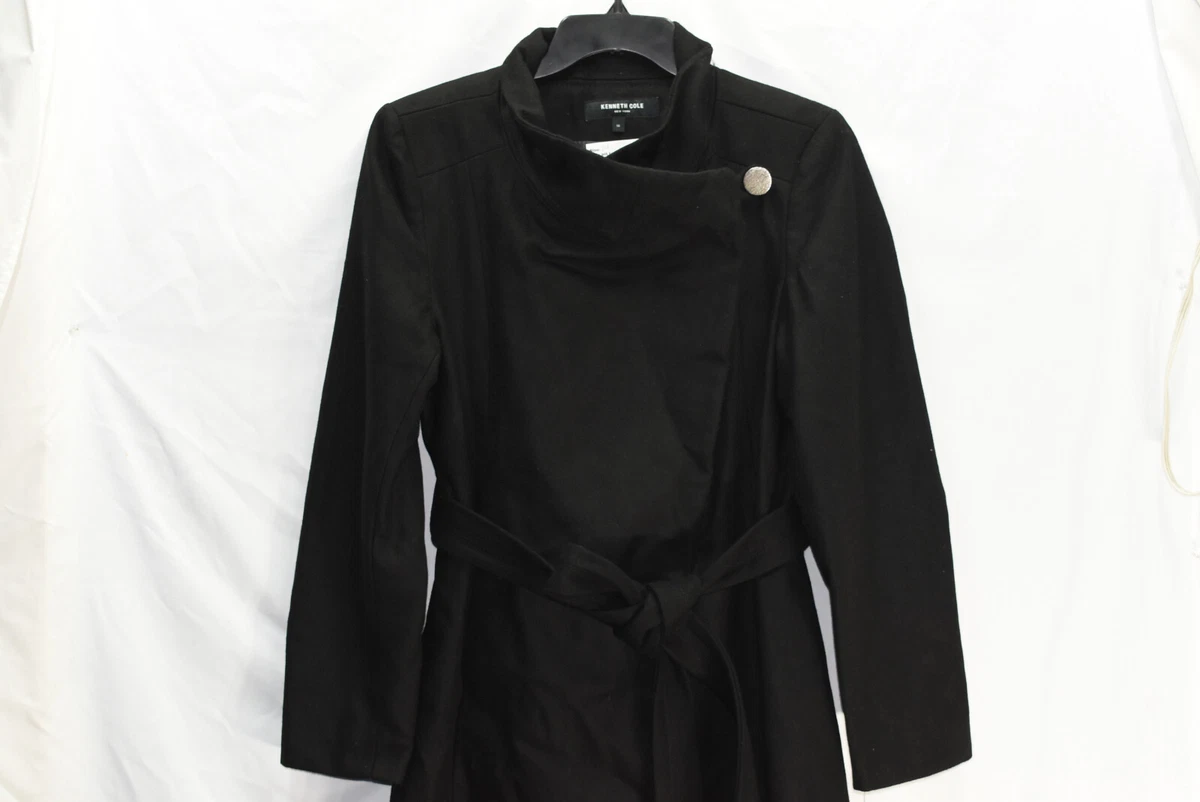 Kenneth cole asymmetrical belted maxi hotsell wool coat