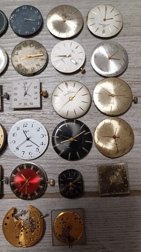 Gilded mechanisms, rare dials, spare parts, components from USSR watches. - Picture 3 of 9