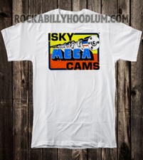 Retro Hot Rod Tee T Shirt Drag Race Crane Speed Shop Isky Iskenderian Mega Cams
