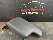 17-22 IMPREZA SPORT FRONT CONSOLE LID ARMREST BLACK LEATHER W/RED STITCHING