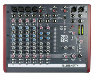 Allen & Heath ZED-10 Multipurpose Mixer for Live Sound and Recording