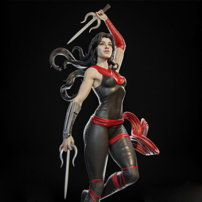 Elektra 1/8 1/6 1/4 3D print figure Model Kit Unpainted Unassembled Garage Kit