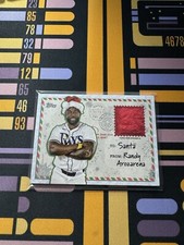 2024 Topps HOLIDAY Randy Arozarena Santa Hat Relic 1/25 SP Rays/Mariners