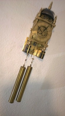 MINIATUR ANTIKE ENGLISCHE LATERNEN UHR UM 18 JH. SIGNIERT RESTAURIERT
