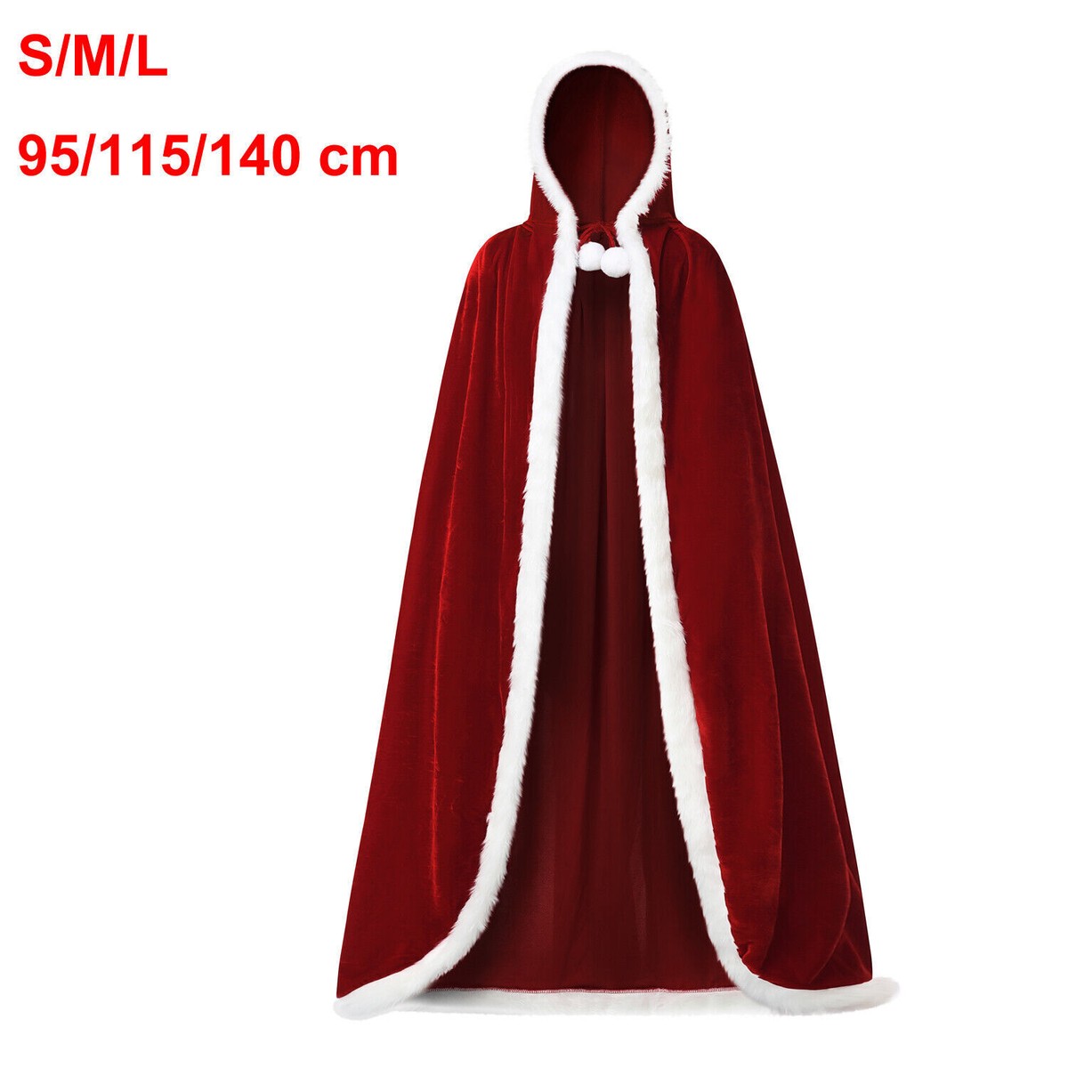 christmas dress with cape Red Christmas Bows Decorated Plush Neckline and Hemline Boning Dress + Cape Full Set