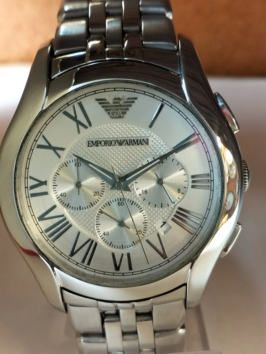 EMPORIO ARMANI CHRONOGRAPH QUARTZ AR 1702 MEN S FULL WORKING MINT VINTAGE WATCH