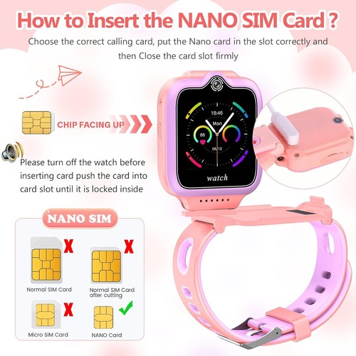 Kinder Smartwatch 4G Wasserdicht mit 360° Rotation GPS Tracker Anruf SOS Kamera - Zdjęcie 23 z 33