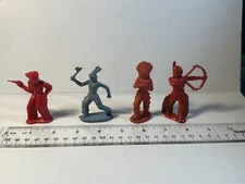 REL 60mm Vintage plastic Indian warriors and Cowboy.
