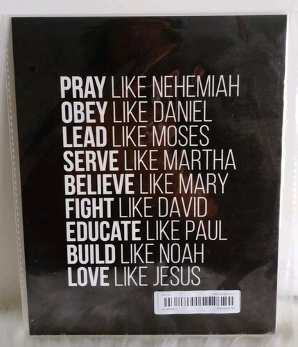 Spiritual Card Stock Print Black/White Pray Like NeHemiah...8X10 New - Picture 2 of 3