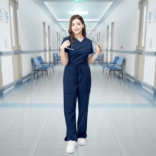 NY Threads Scrubs for Women V-Neck Nurse Scrub Top Women Workwear - Picture 13 of 68