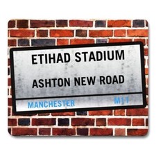 ETIHAD STADIUM London Street Sign MOUSEMAT manchester football fan mouse mat pad