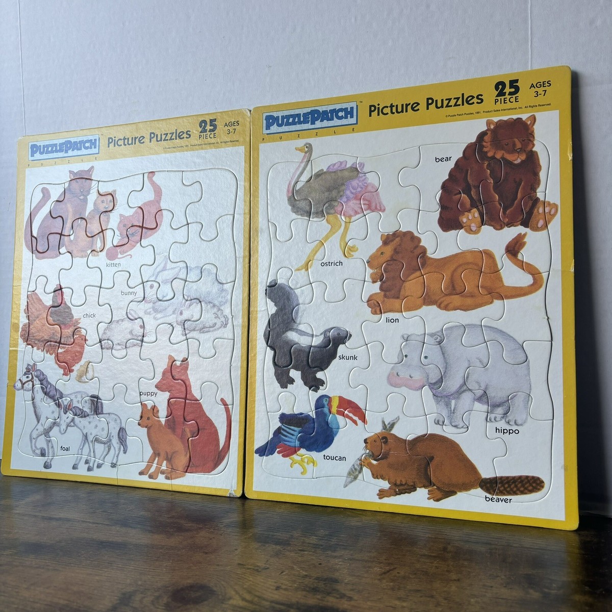 Vintage PuzzlePatch 25 Piece Picture Puzzles - Zoo Animals Vintage PuzzlePatch 25 Piece Picture Puzzles - Zoo Animals